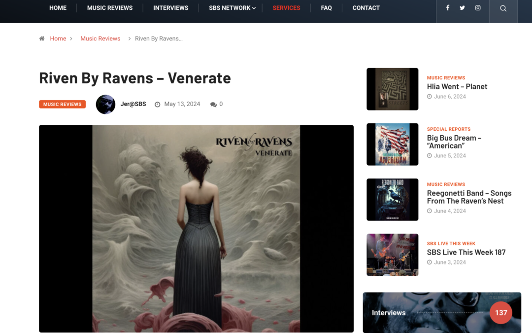 Riven By Ravens – Venerate – Album Review – Sleeping Bag Studios